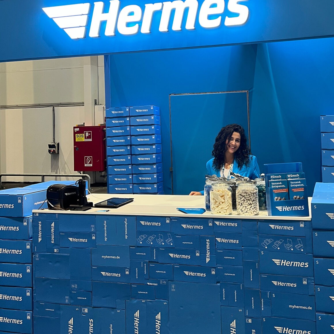 detailbabini Babini Messe mit Hermes PopUp Paketshop